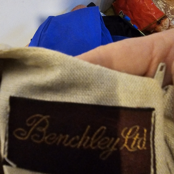 Vintage beige‎ linen short sleeve dress from the Benchley Ltd. Co. - Picture 9 of 9